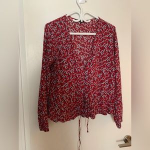 Rails Beaux red floral blouse